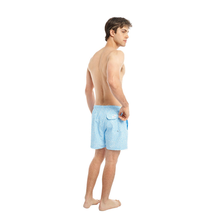 Classic Swim Shorts with Compression Liner - Coral Way