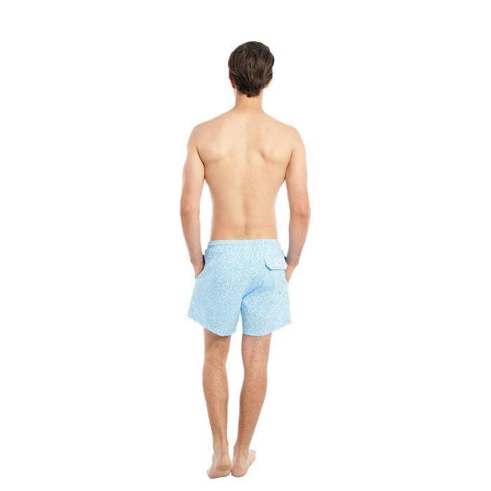 Classic Swim Shorts with Compression Liner - Coral Way