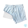 Classic Swim Shorts with Compression Liner - Ocean Motion