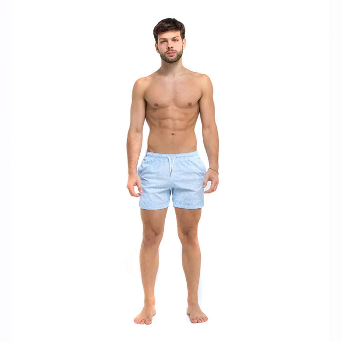Classic Swim Shorts with Compression Liner - Ocean Motion