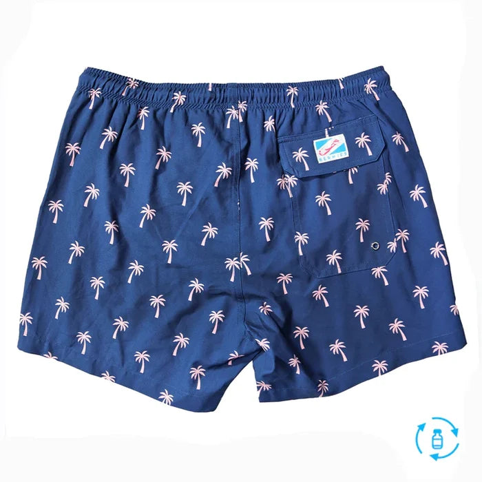 Classic Swim Shorts with Compression Liner - Pink Palm 2.0