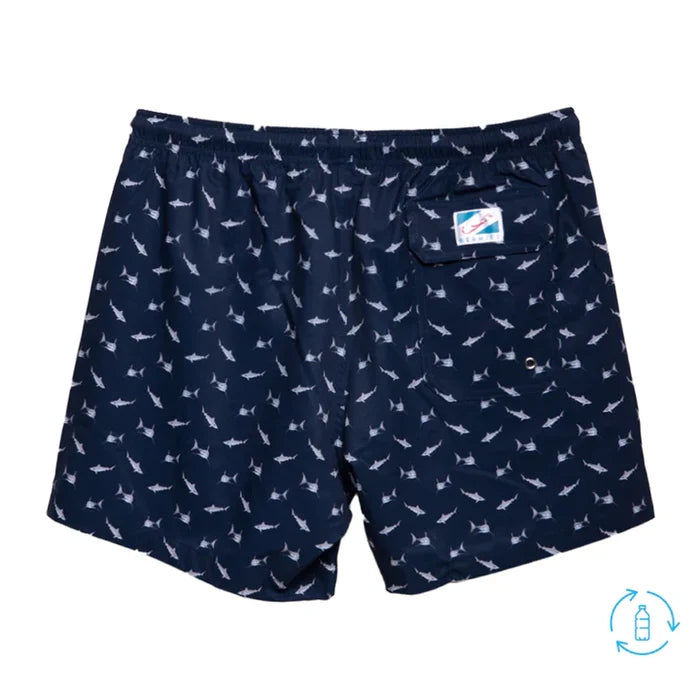 Classic Swim Shorts with Compression Liner - Sharks