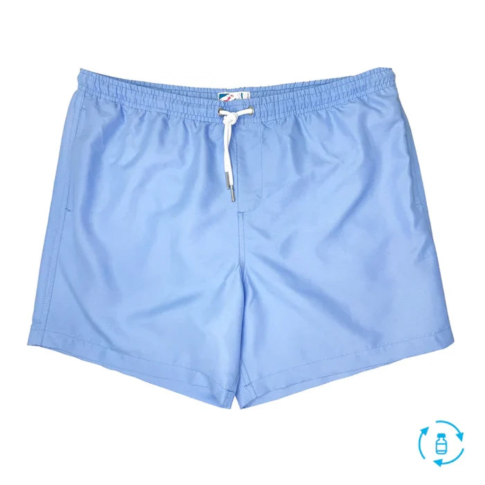 Classic Switch Swim Shorts - Water-Activated Pattern - Blue to Waves