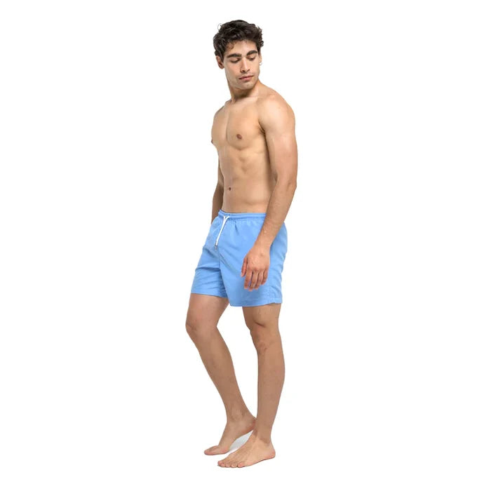 Classic Switch Swim Shorts - Water-Activated Pattern - Blue to Waves