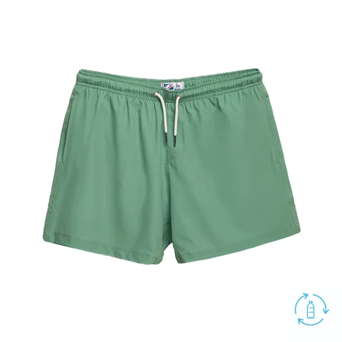 Classic Switch Swim Shorts - Water-Activated Pattern - Green to Crocodiles