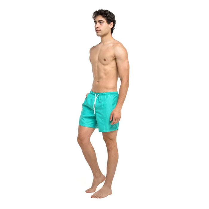 Classic Switch Swim Shorts - Water-Activated Pattern - Green to Pineapples