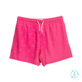 Classic Switch Swim Shorts - Water-Activated Pattern - Pink to Palm Trees