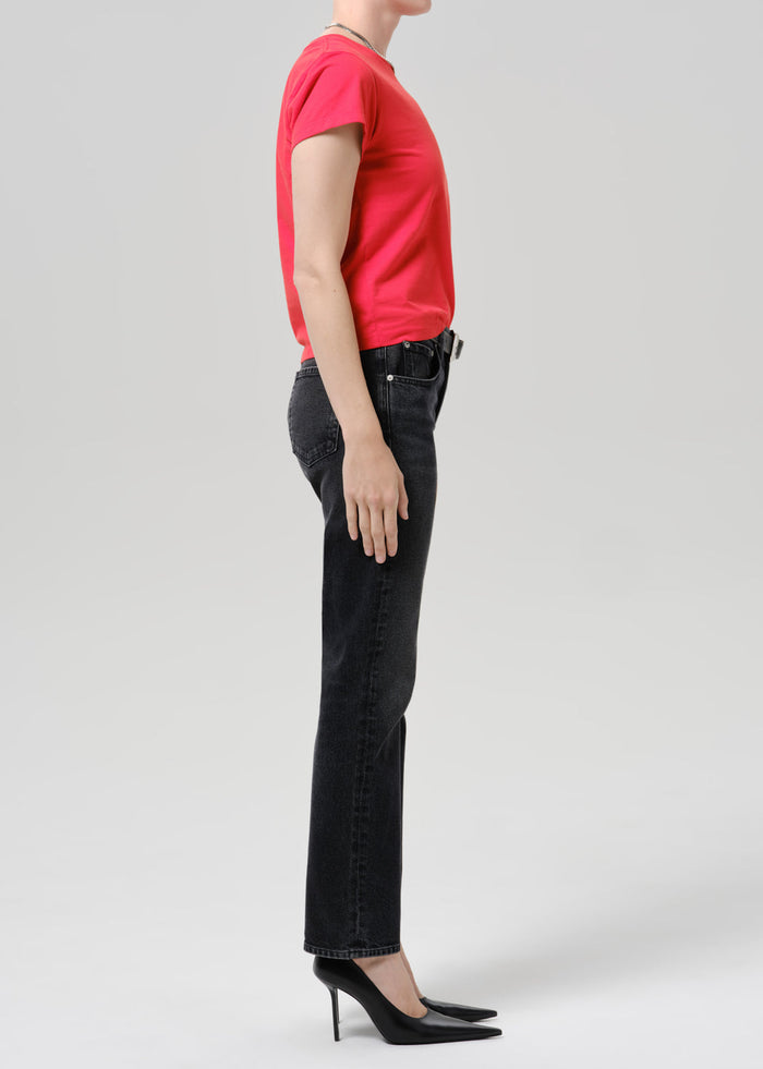 Citizens of Humanity Savannah Cigarette Jean in Stormy, side view on model
