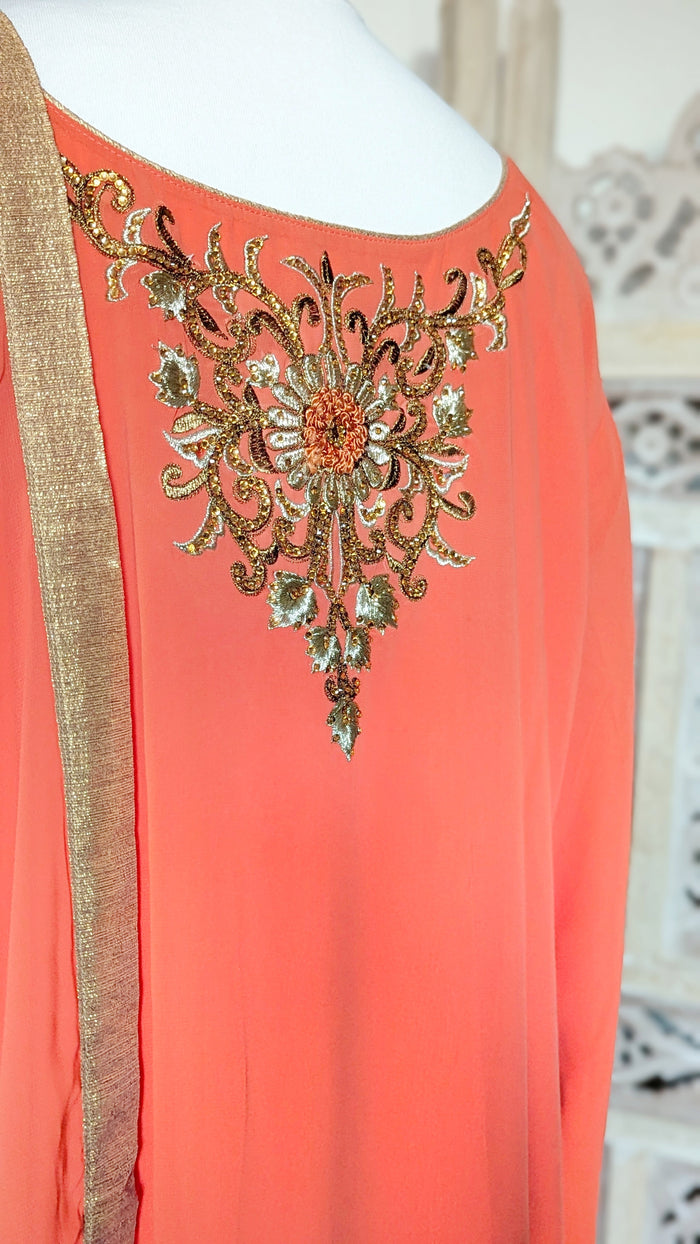 Coral Salwar Kameez (24-26)