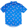 Cotton Stretch Short Sleeve Button-Down Shirt - Miami Beach