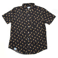 Cotton Stretch Short Sleeve Button-Down Shirt - Pizza