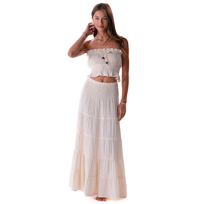 Cotton Sundrift Maxi Skirt - Cream