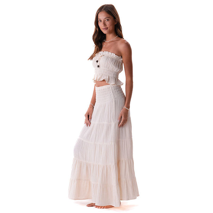 Cotton Sundrift Maxi Skirt - Cream