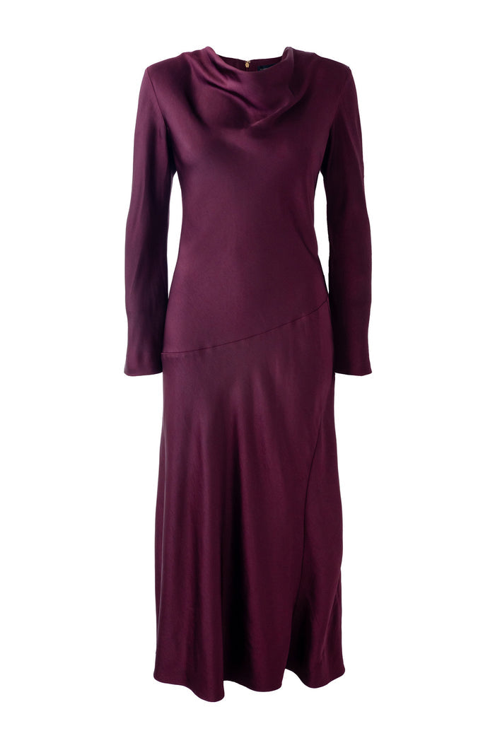 COWL NECK MIDI DRESS