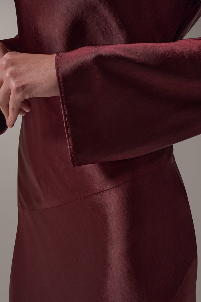 COWL NECK MIDI DRESS