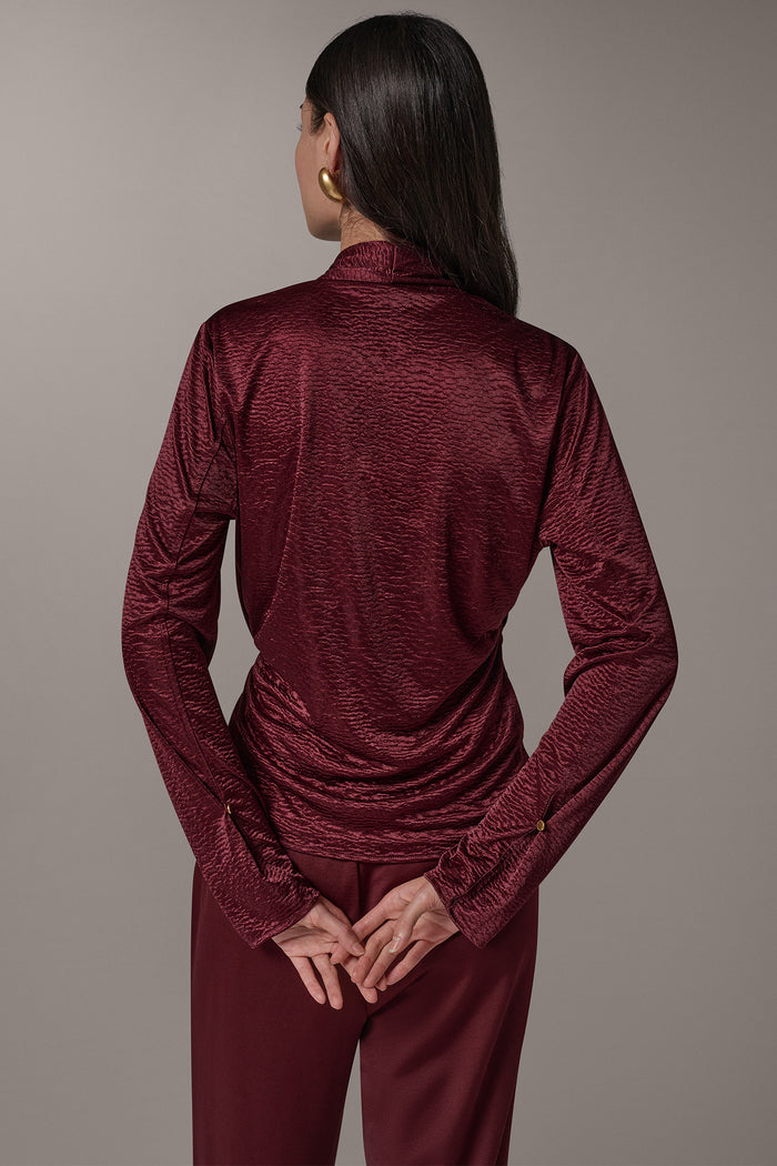 CRINKLE WRAP EFFECT BLOUSE