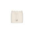 Crochet Lace Knit Mini Skirt - Whipped White