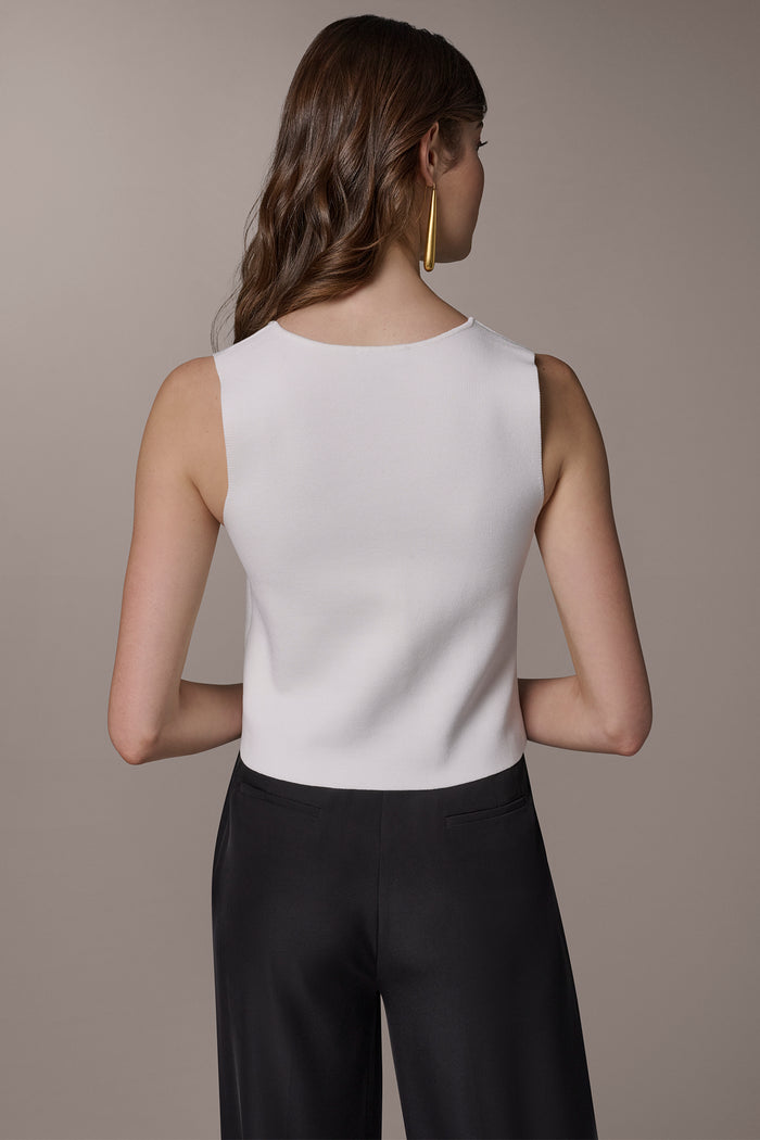 CROPPED SWEATER SUIT VEST