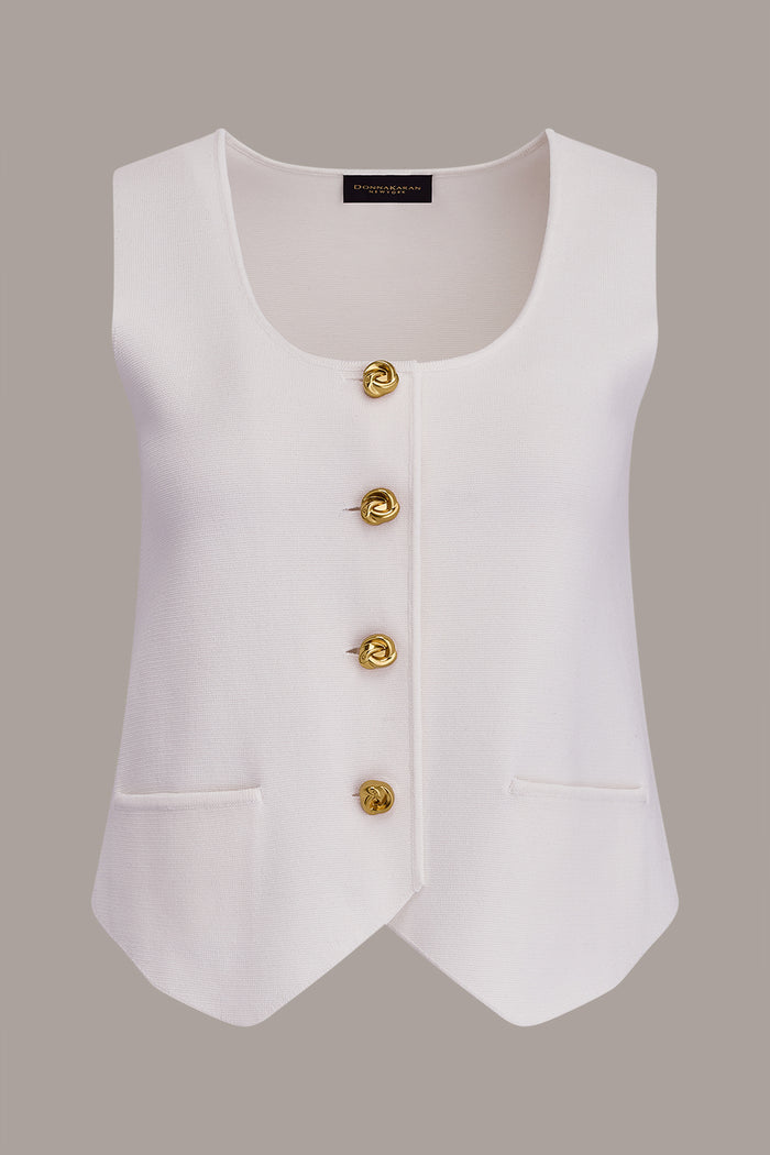 CROPPED SWEATER SUIT VEST