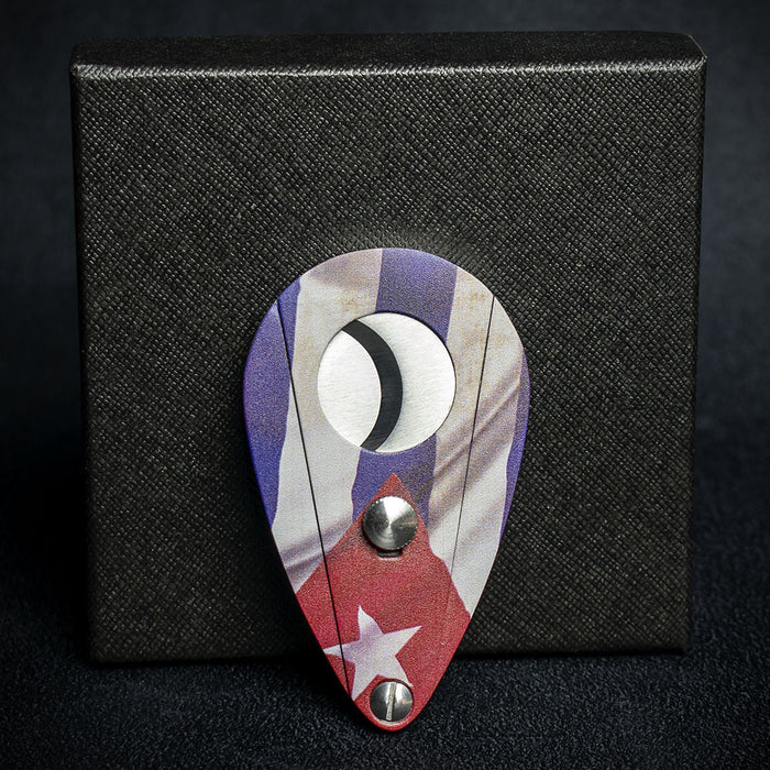 Twin Blade Cigar Cutter - Cuban Flag
