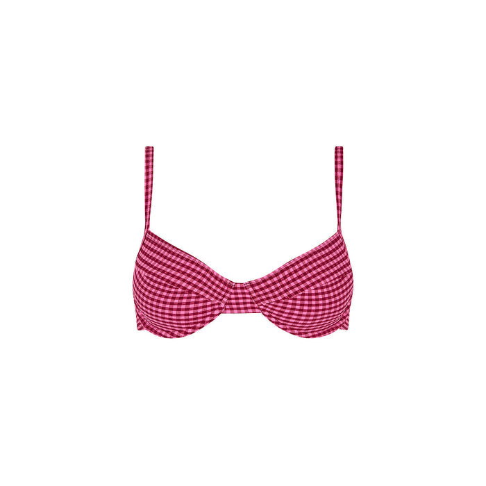 Ditzy Underwire Bra Bikini Top - Cherry Kiss