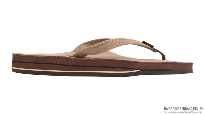 Double Arch Narrow Strap Sandals - Dark Brown