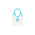 Embroidered Dip Halter Tank Top - Sun Drunk