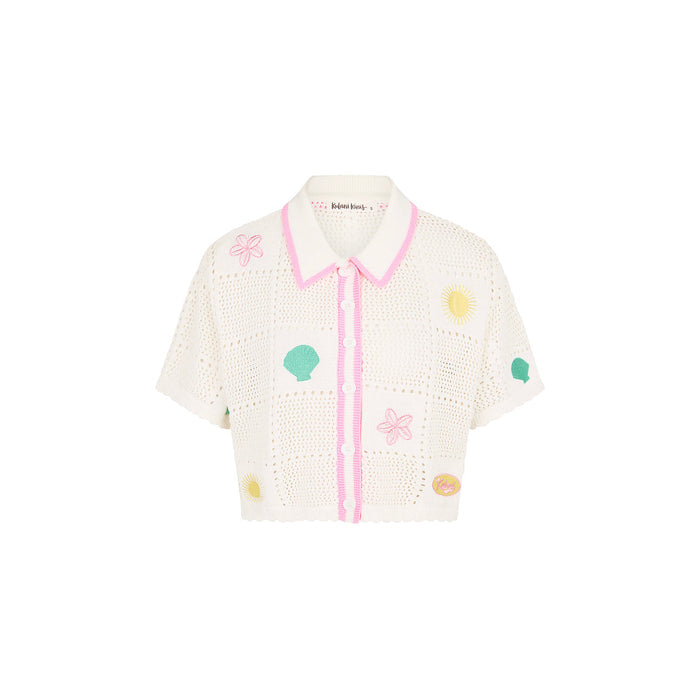 Embroidered Knit Shirt - Seashell Springs