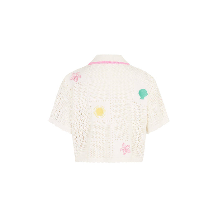 Embroidered Knit Shirt - Seashell Springs