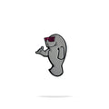 Enamel Pin - Manatee Shaka