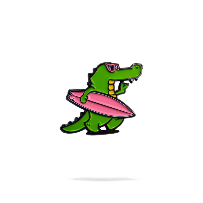 Enamel Pin - Surf Gator