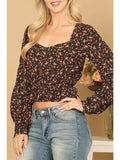 Fall puff sleeve
