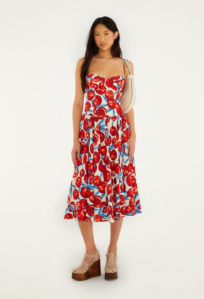 Farm Rio Cherry Midi Dress