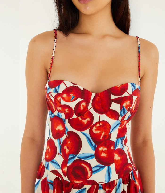 Farm Rio Cherry Midi Dress