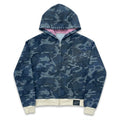 Five $tar "Midnight Camo" Rhinestone Zip-Up Hoodie – Blue Camouflage Heavyweight Fleece