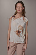FLORAL ASYMMETRIC BLOUSE