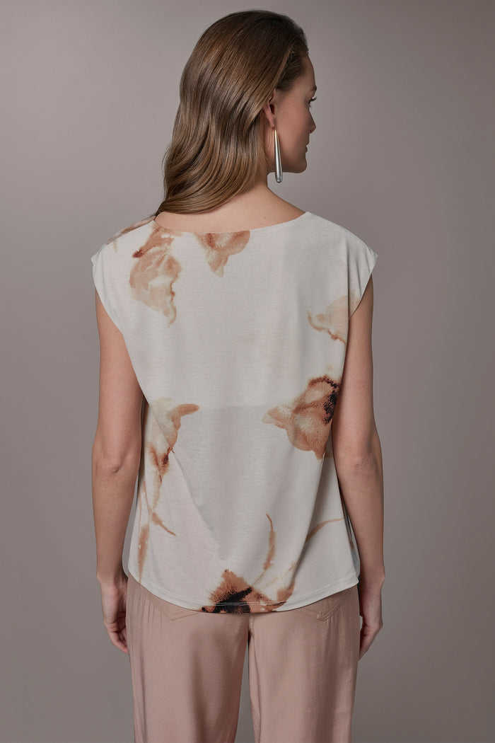 FLORAL ASYMMETRIC BLOUSE