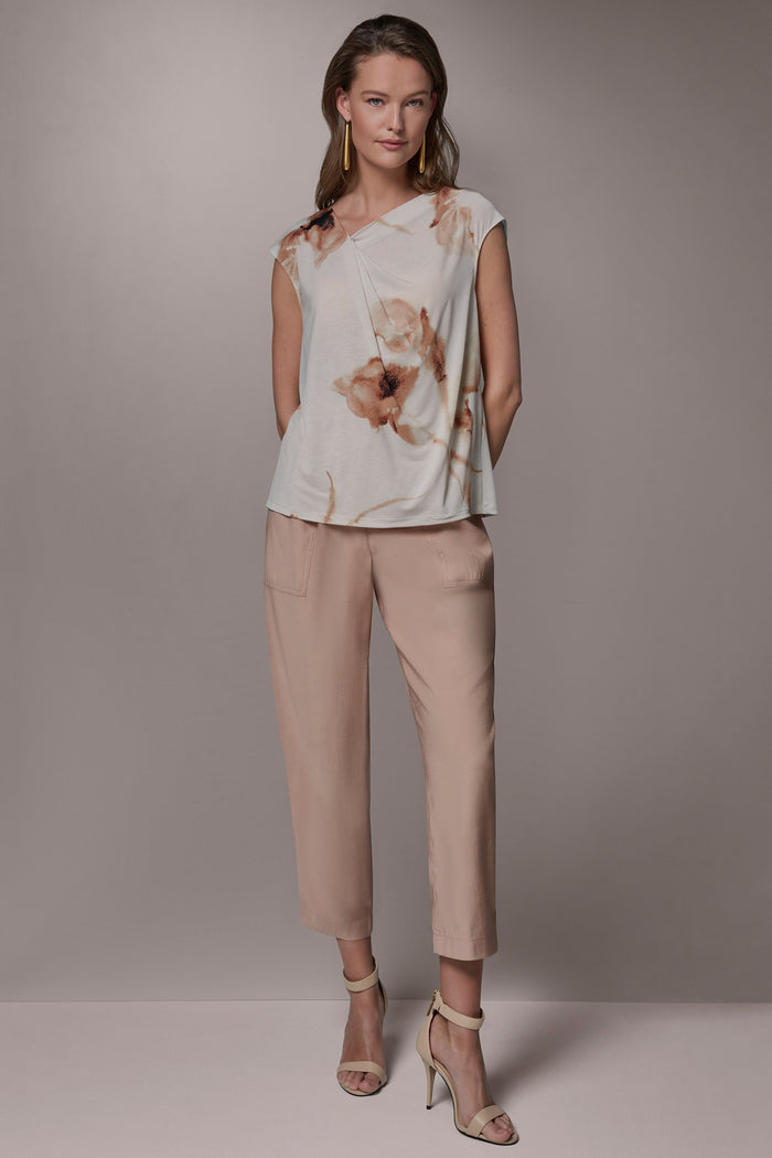 FLORAL ASYMMETRIC BLOUSE