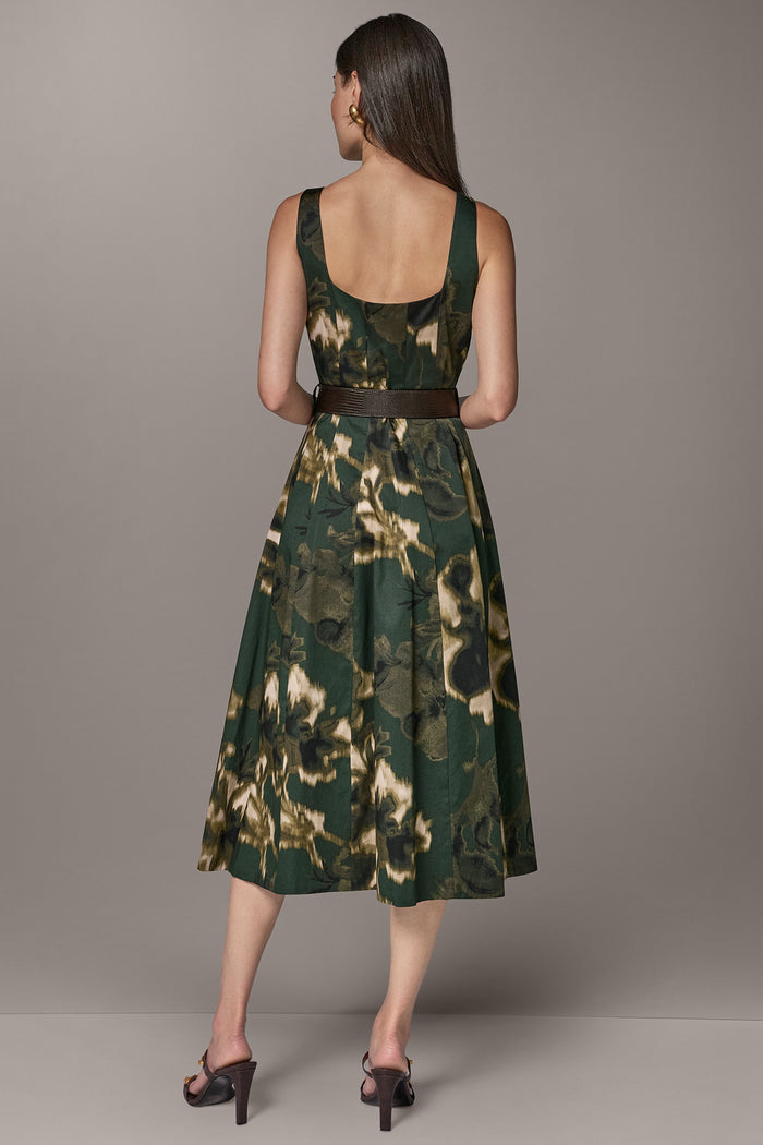 FLORAL MIDI A-LINE DRESS