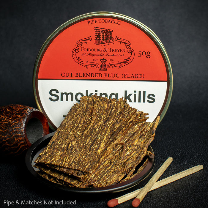 Fribourg and Treyer Cut Blended Plug  (Flake) Pipe Tobacco - 50g Tin