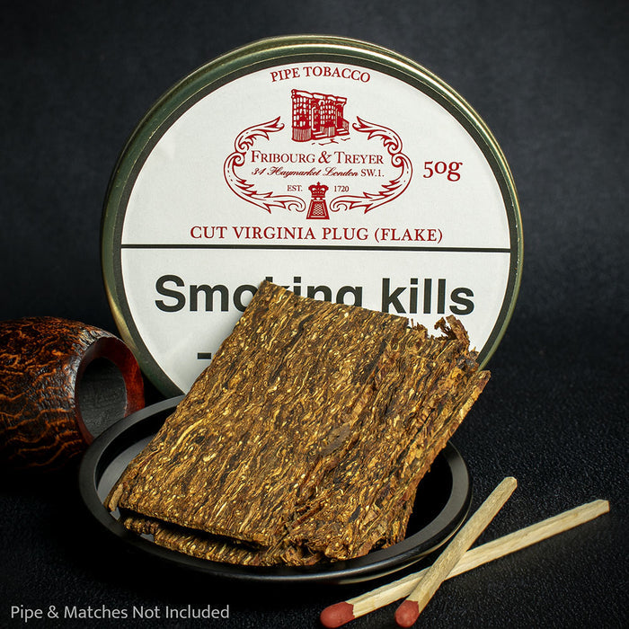 Fribourg and Treyer Cut Virginia Plug  (Flake) Pipe Tobacco - 50g Tin