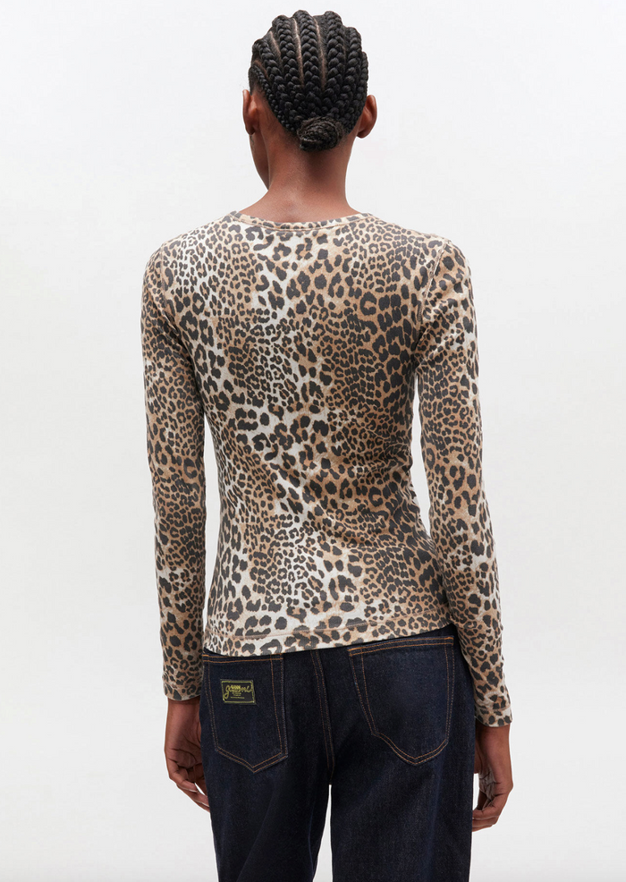 GANNI Ribbed L/S Tee