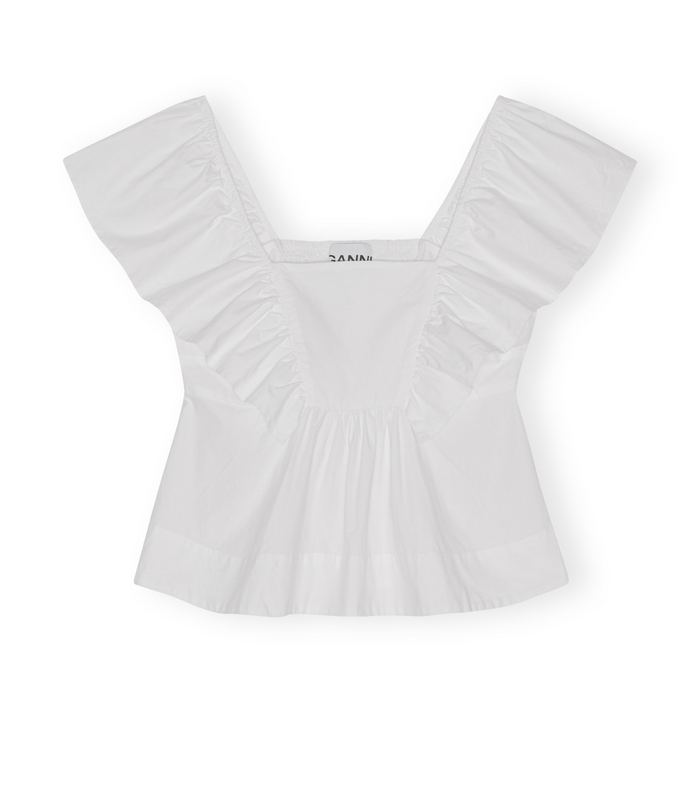 Ganni Ruffle Blouse