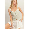 Green gingham tank