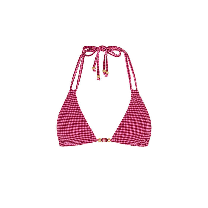 Halter Bralette Bikini Top - Cherry Kiss