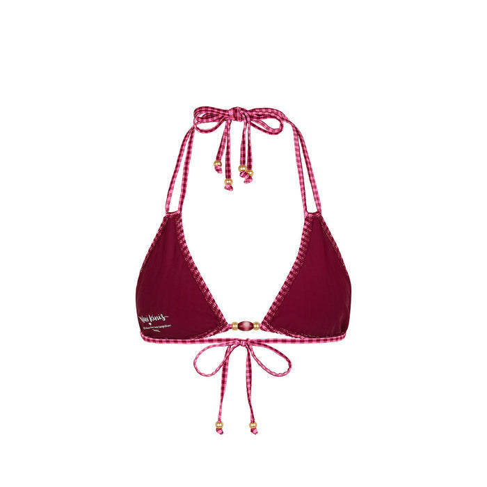 Halter Bralette Bikini Top - Cherry Kiss