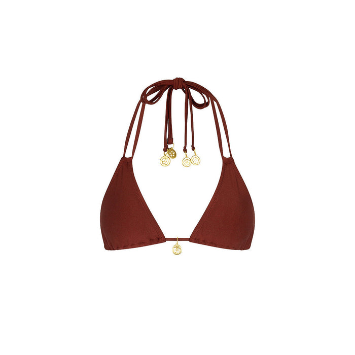 Halter Bralette Top - Cinnamon Sugar Shimmer
