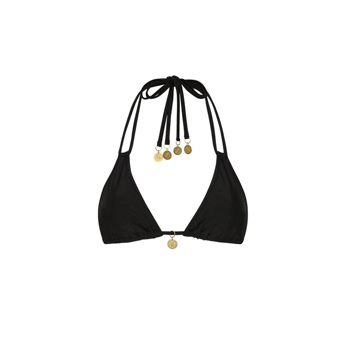 Halter Bralette Top - Twilight Black Shimmer
