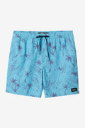 Hermosa 17" Elastic Waist Swim Shorts with Compression Liner - Blue Fade