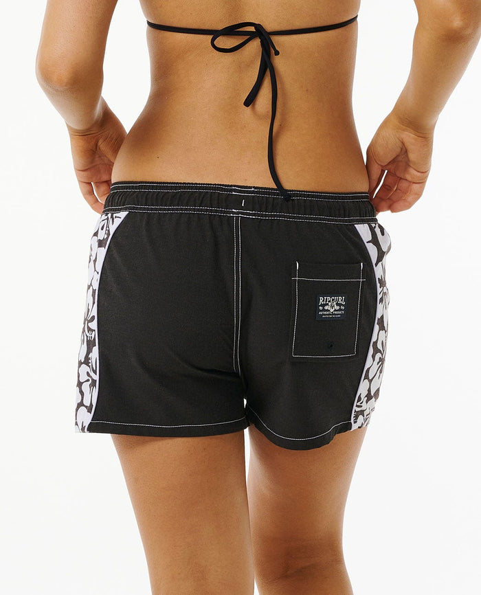 Hibiscus Volley Swim Shorts - Black